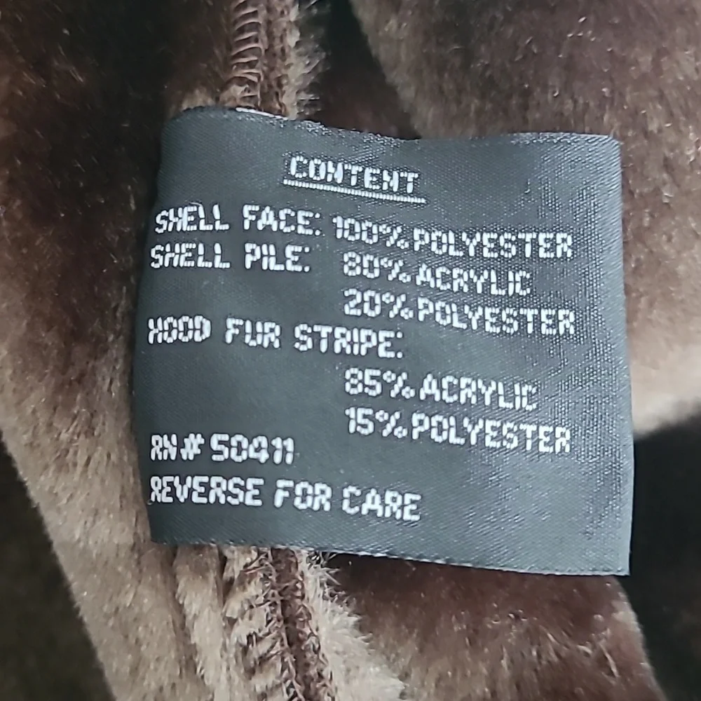 Vintage NWT Fleet Street women's hooded faux fur shearling coat 2X, new - Picture 14 of 16